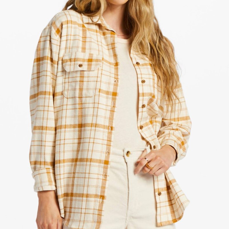 Shop Billabong So Stoked Flannel Shirt In Brown