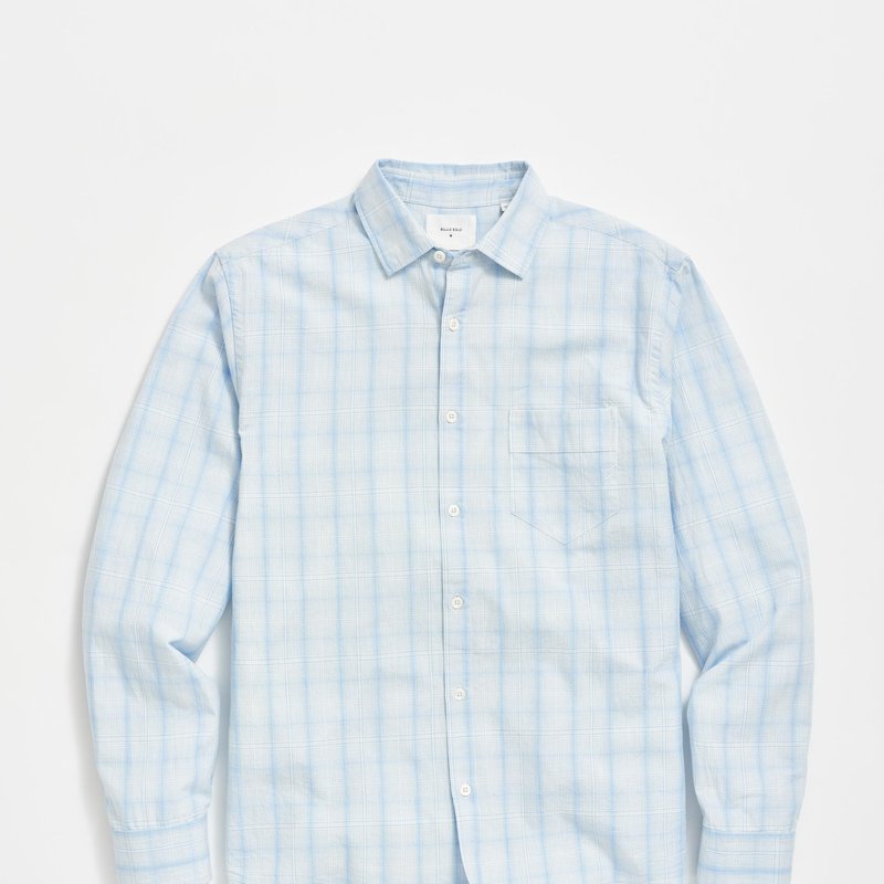Shop Billy Reid Line Plaid Pickwick Shirt In Blue