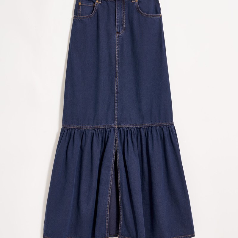 Shop Billy Reid Maxi Denim Skirt In Blue
