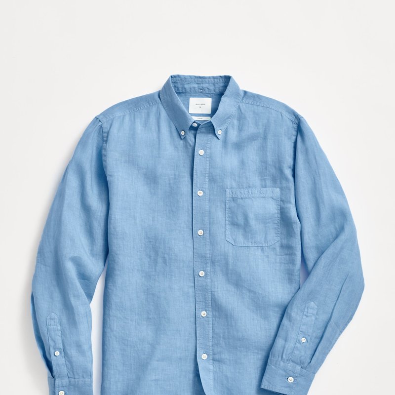 Shop Billy Reid Tuscumbia Linen Shirt Button Down In Blue