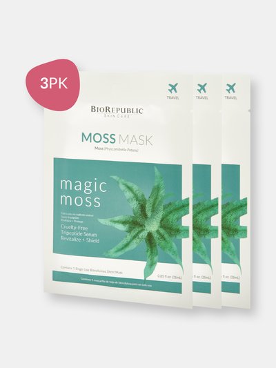 BioRepublic Skincare Moss Magic Biocellulose Sheet Mask - 3 Pack product