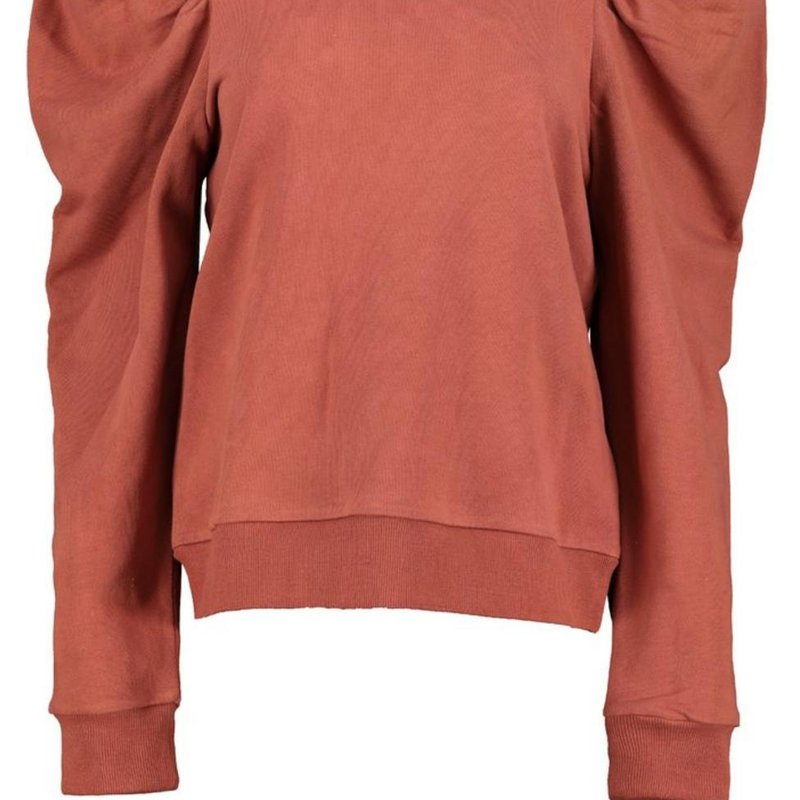 Shop Bishop + Young Laurent Puff Sleeve Sweatshirt In Brown