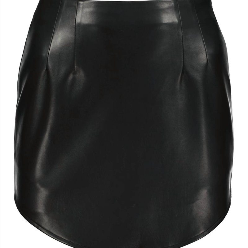 Shop Bishop + Young Marcela Vegan Leather Skirt In Black