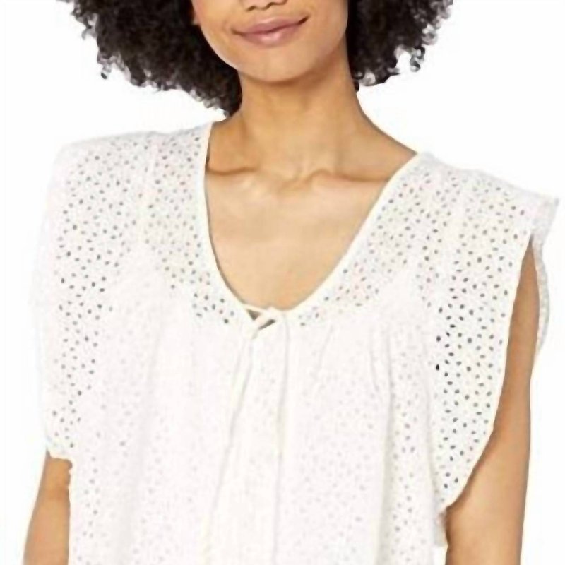 Shop Bishop + Young Nadia Flutter Sleeve Top In White