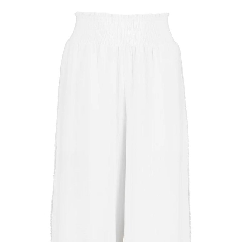 Bishop + Young Women's Mila Wide Leg Pant In White