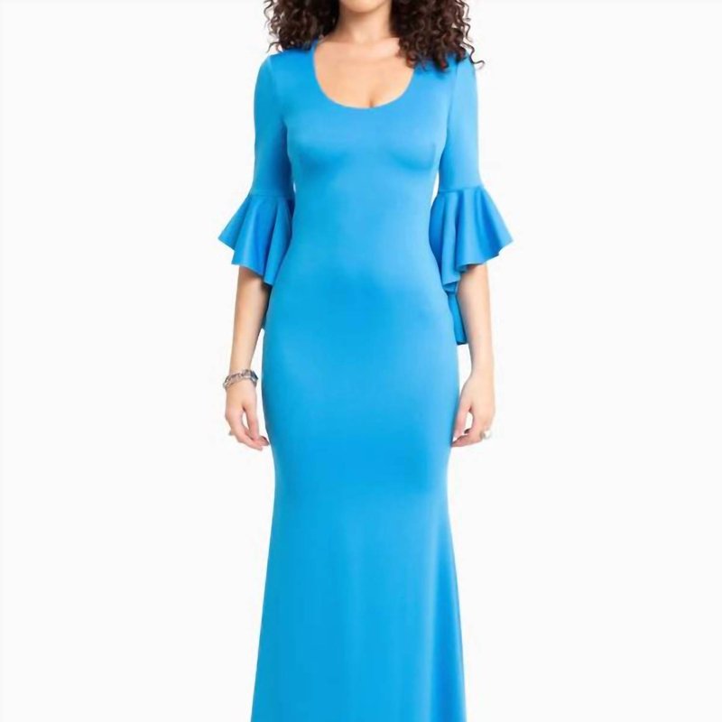 Shop Black Halo Cambria Gown In Blue