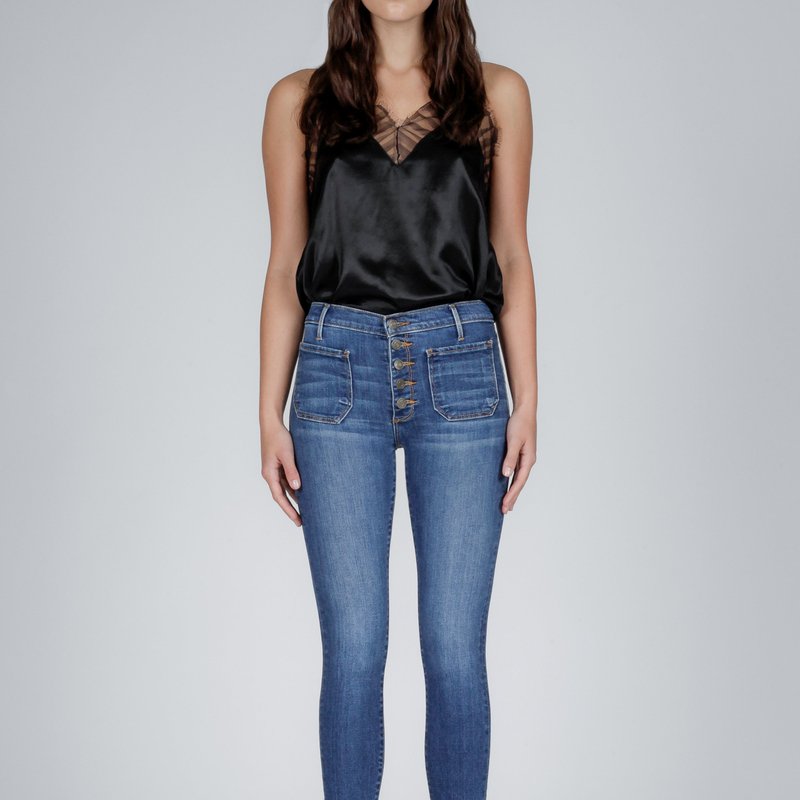 Black Orchid Ava Patch Pocket Skinny In Blue
