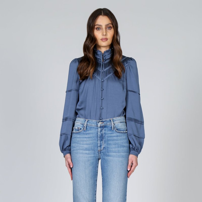 Black Orchid Brooklyn Straight Fray Jean In Blue