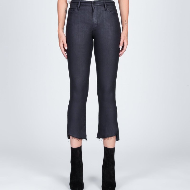 Black Orchid Cindy Slant Fray Jeans In Blue