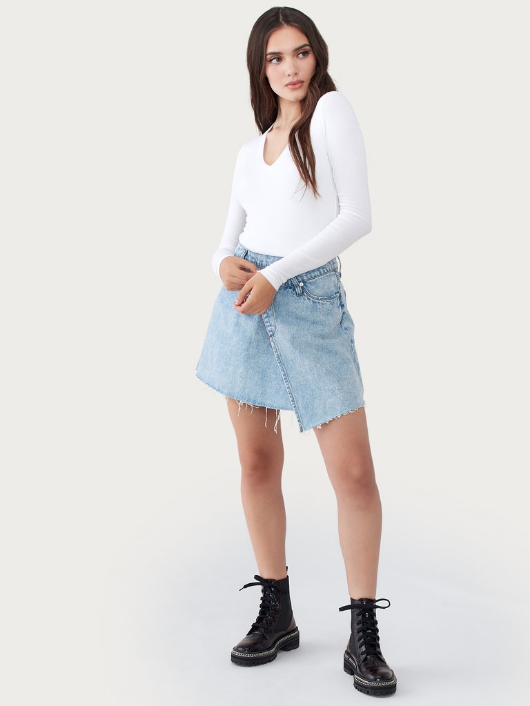 Asymmetrical Jean Skirt
