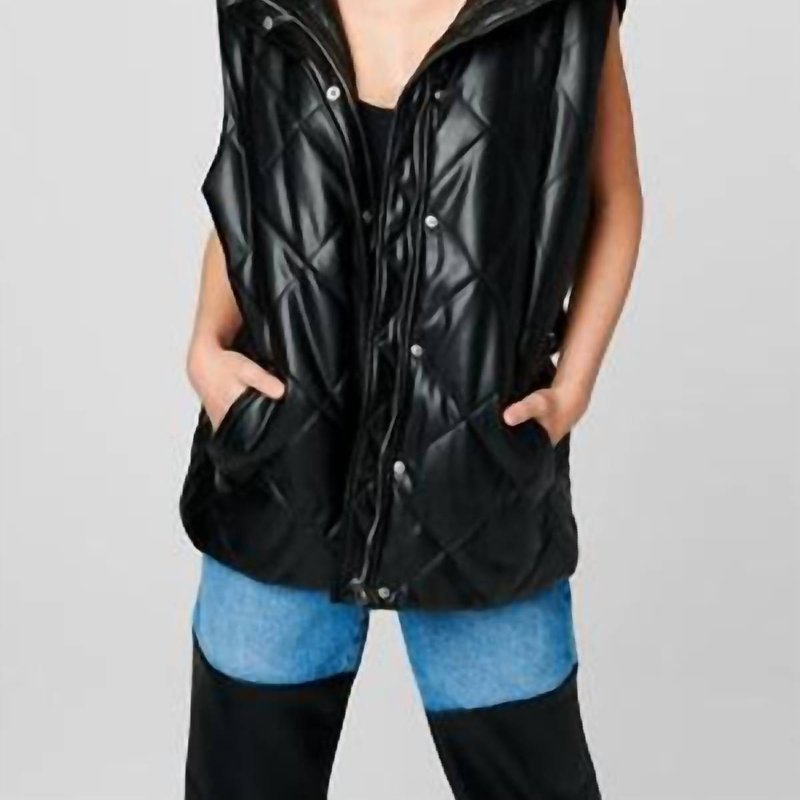Shop Blanknyc Faux Leather Vest In Black