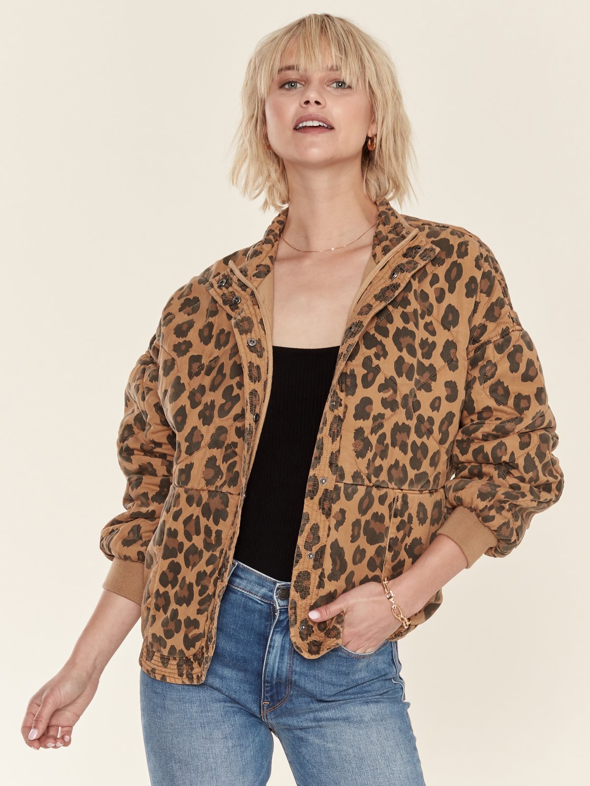 BLANKNYC Quilted Leopard Jacket | Verishop