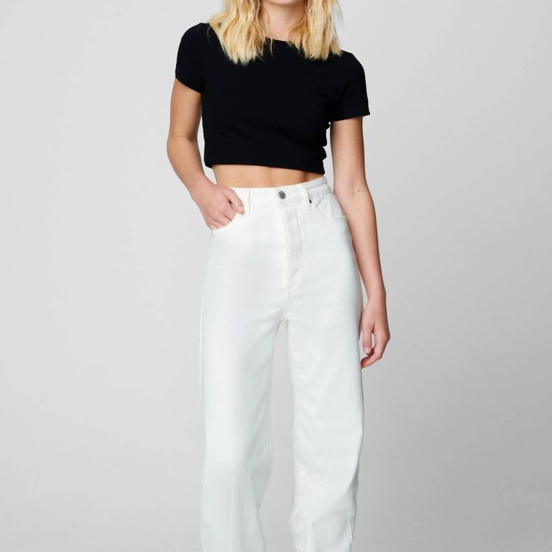 Shop Blanknyc The Franklin Rib-cage Jeans In White