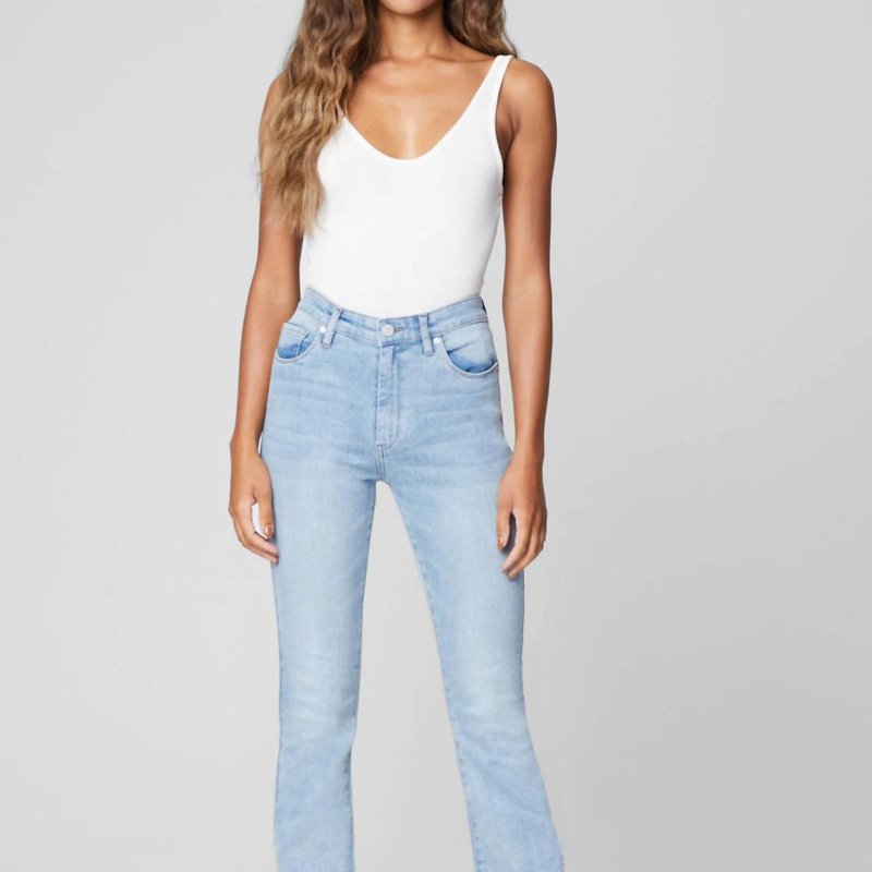 Shop Blanknyc The Hoyt Mini Boot Jeans In Blue
