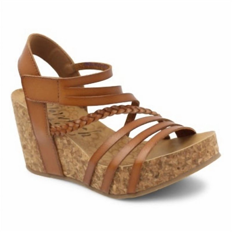 Shop Blowfish Heidi Strappy Wedge Sandals In Brown