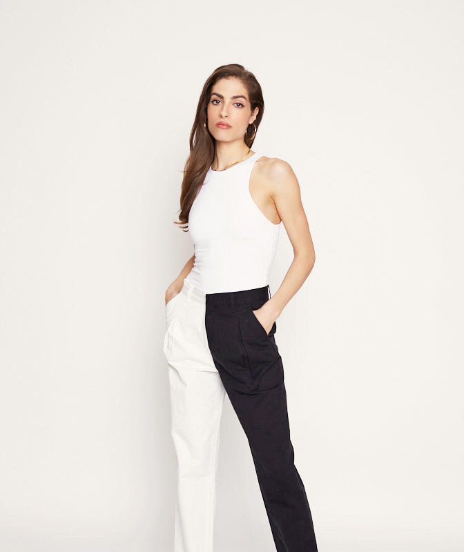 Blue Revival Happy Hour Pant In Black & White