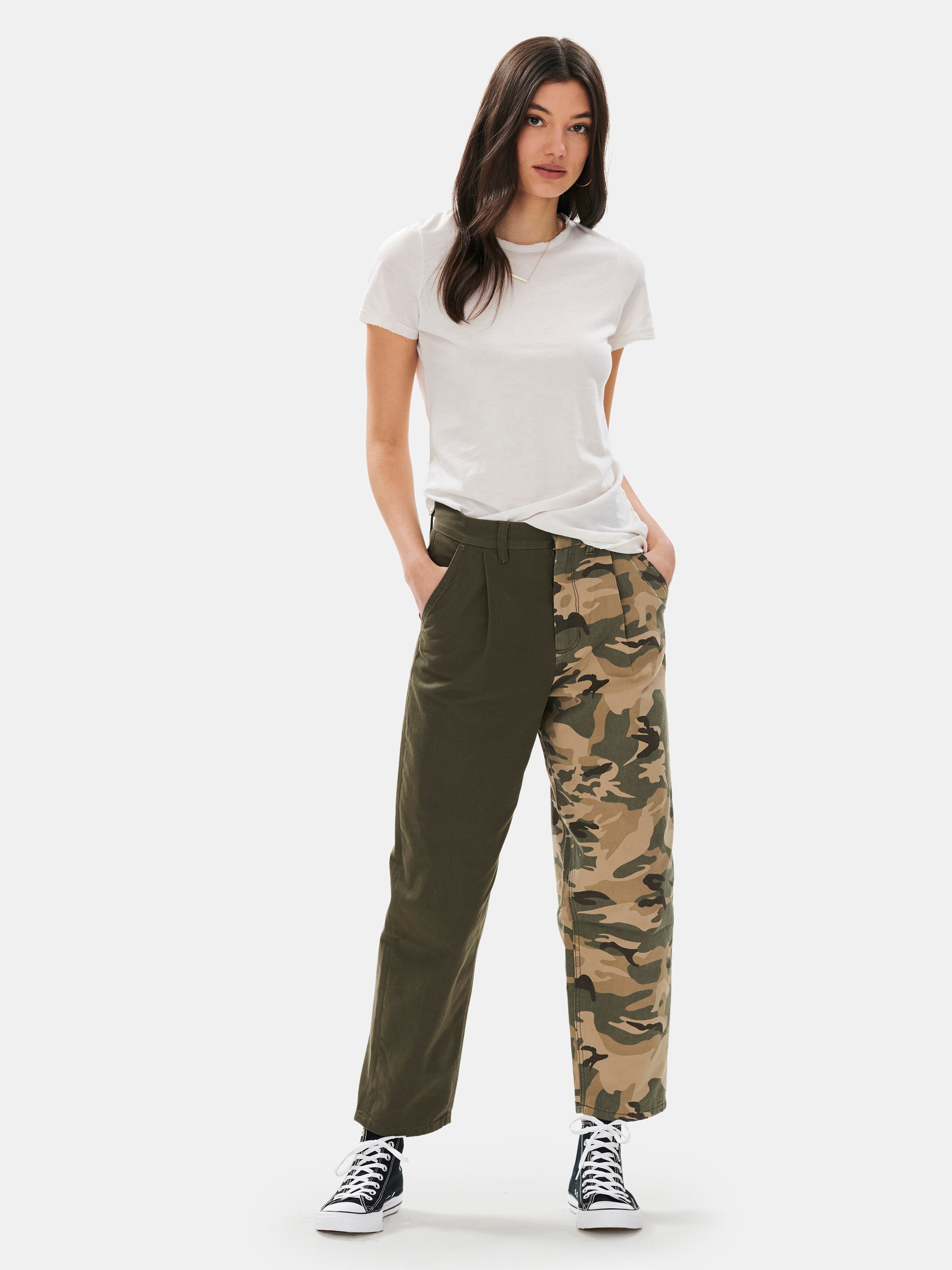 Blue Revival Happy Hour Pant In Camo Olive