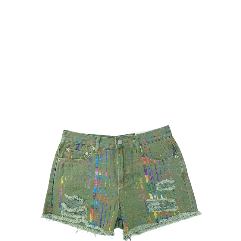 Blue Revival Paloma Over The Rainbow Short In Green