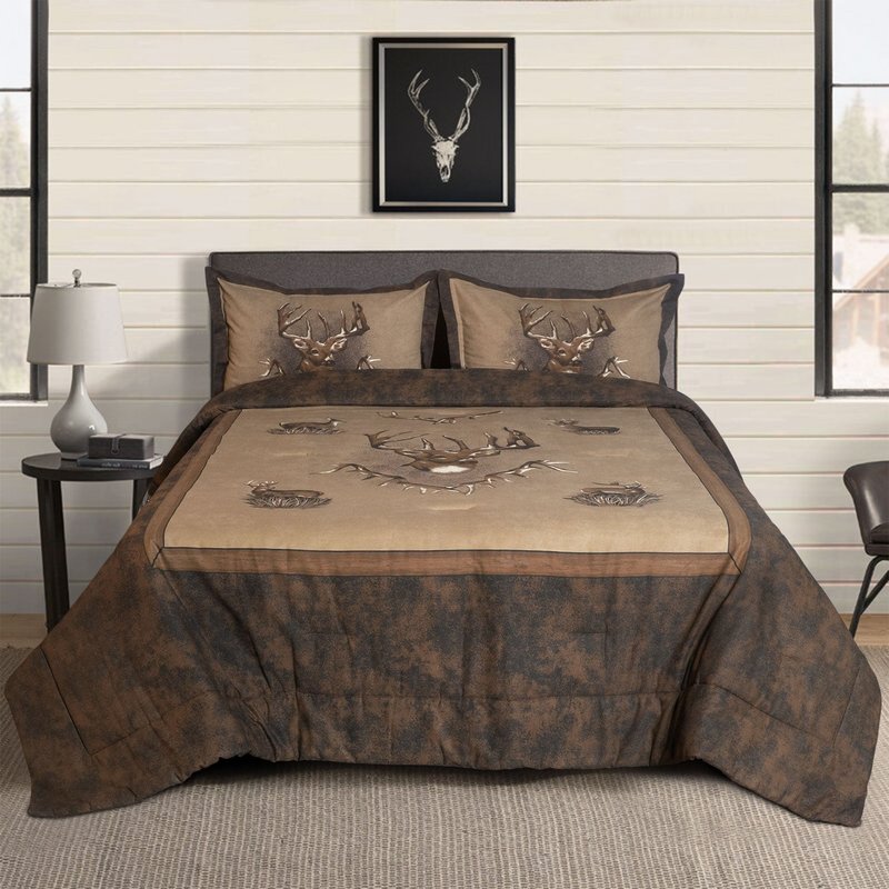 Blue Ridge Trading Whitetail Elk Comforter Set In Brown