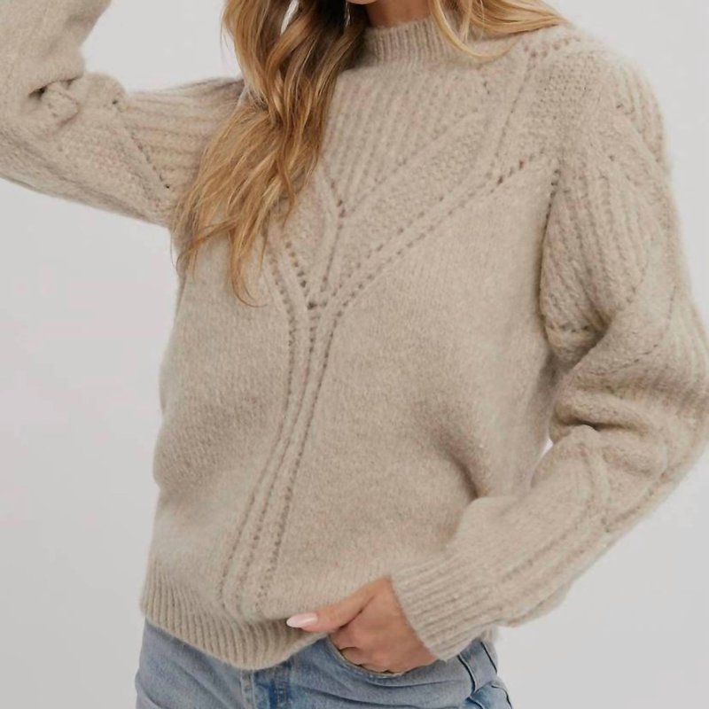 Shop Bluivy Open Stitch Detail Sweater In Brown