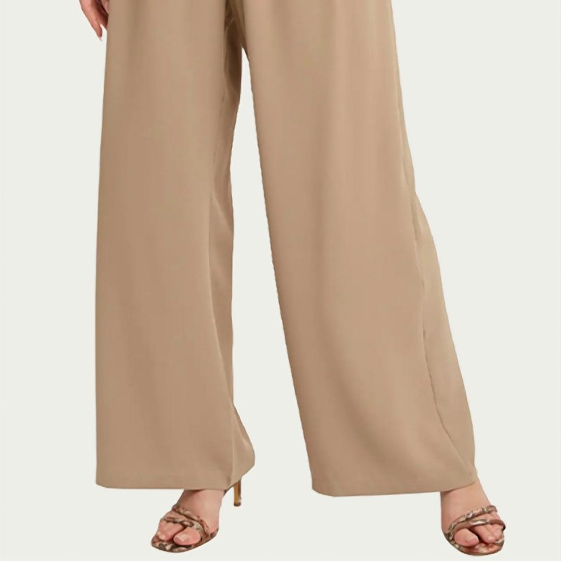 Shop Bluivy Pleated Wide-leg Pants In Brown