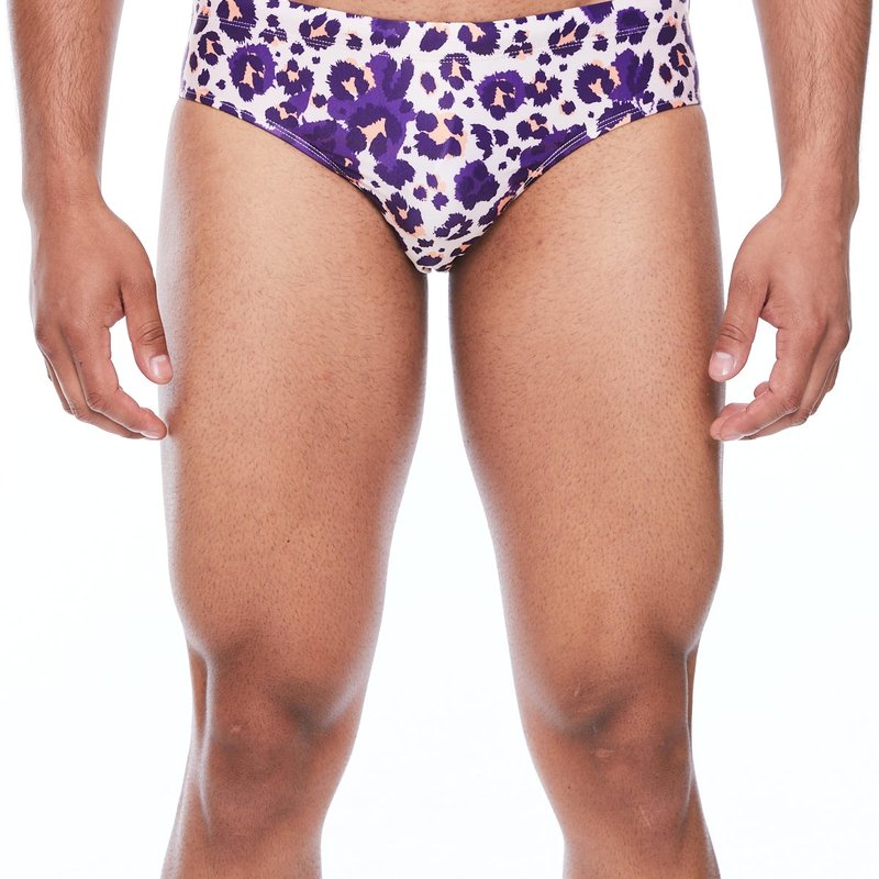 Shop Boardies Cheetah Swim Brief In Purple
