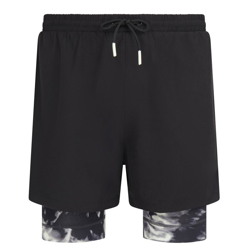 Boardies Dark Tie Dye Compression Shorts In Black
