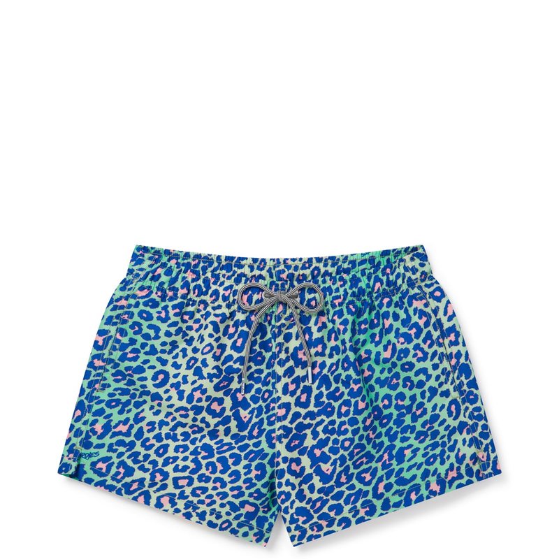 Boardies Lime Leopard Womens Shorts In Blue
