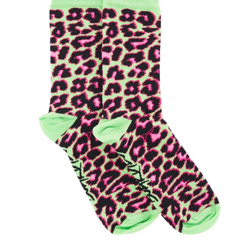 Boardies Tropical Cheetah Socks In Green