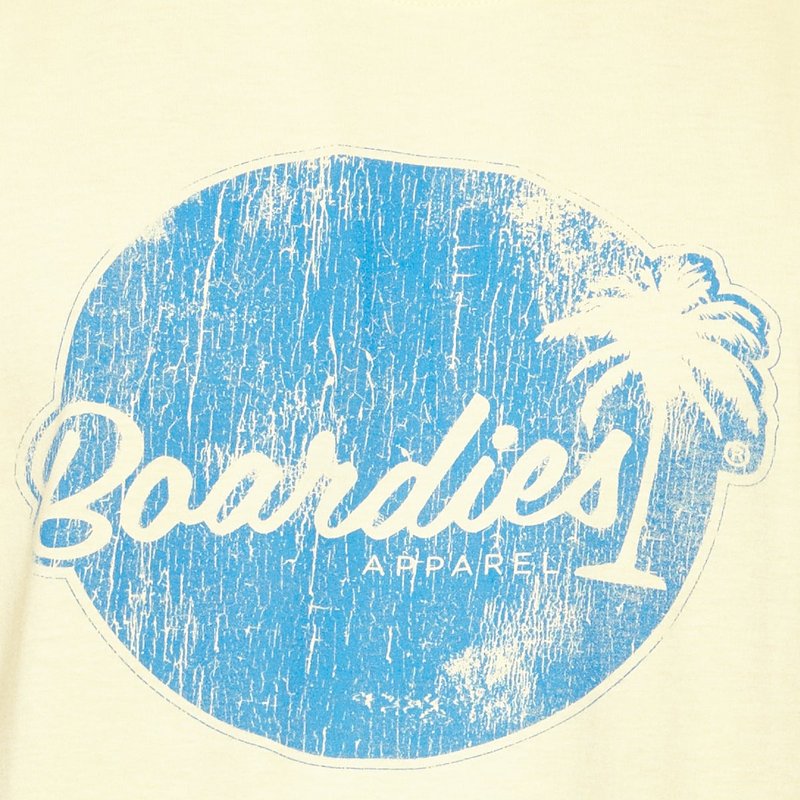 Shop Boardies Vintage Logo Yellow T-shirt