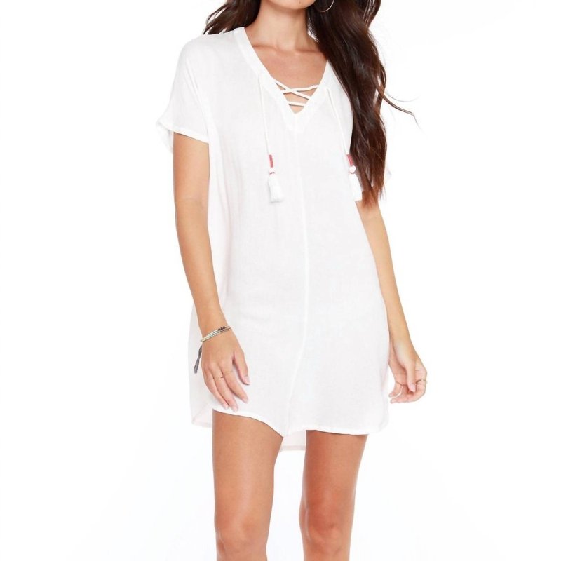 Shop Bobi Lace Front Dress In White
