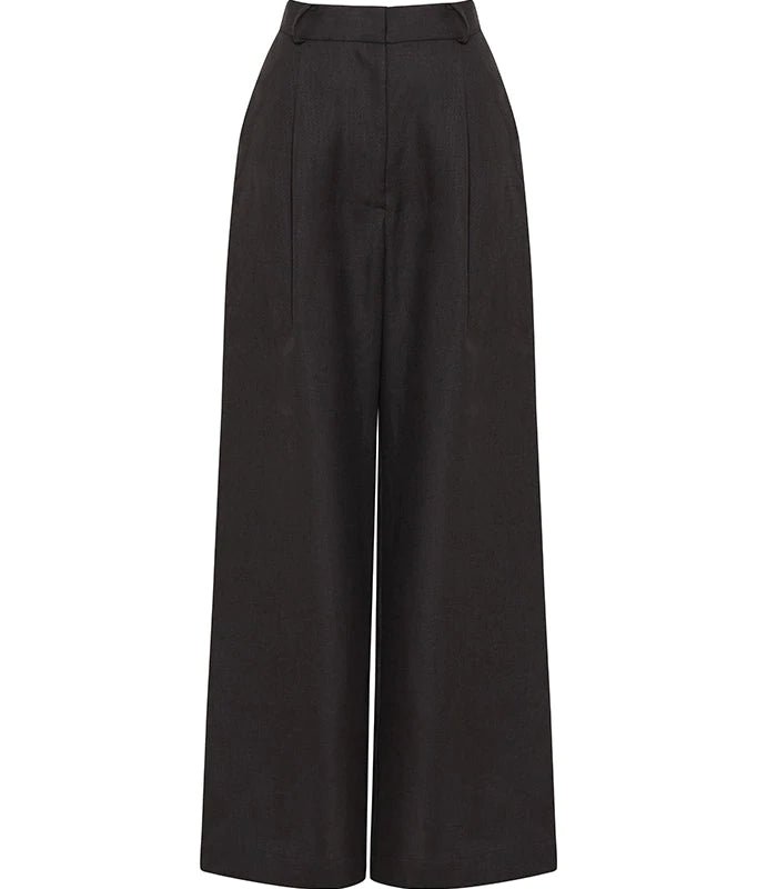 Shop Bondi Born Komodo Oragnic Linen Trouser In Black