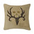 VISI-ONE Brown & Tan Bone Collector Square Pillow, 20" x 20" Inches, Rustic Cushion For Bed, Sofa, Chair and Couch - Tan