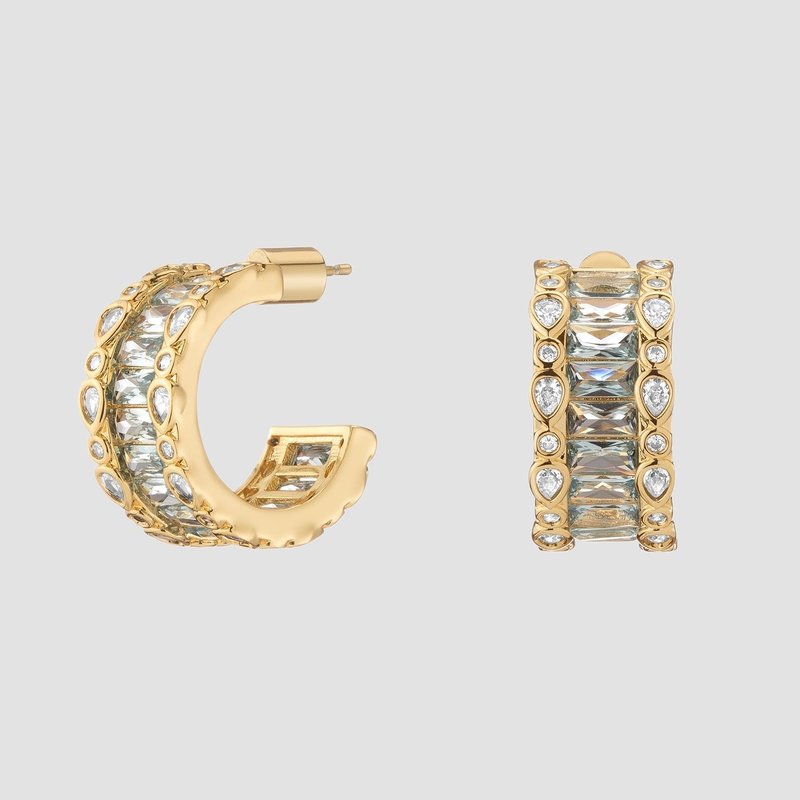 Bonheur Jewelry Aline Cluster Earrings In Gold