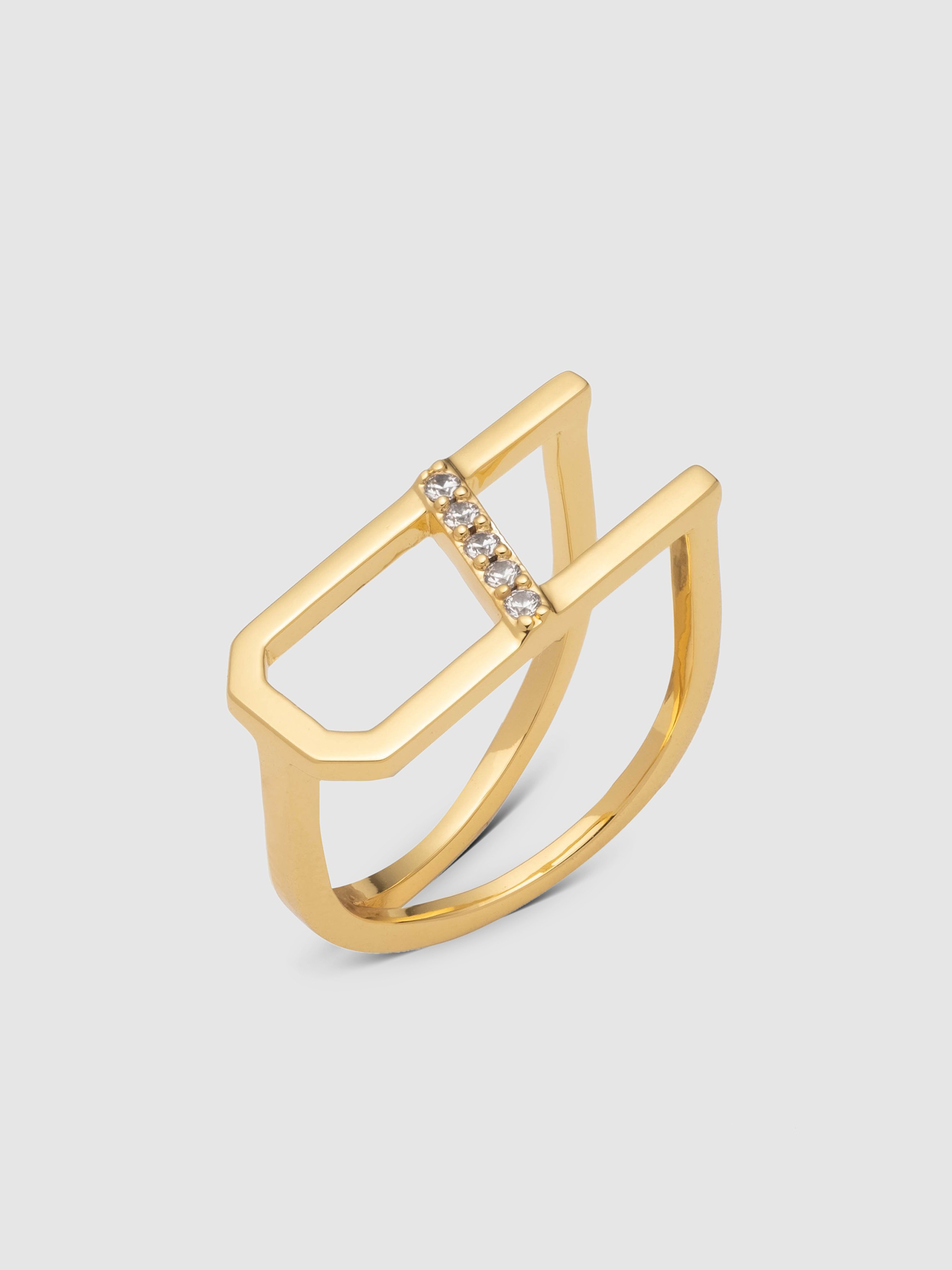 BONHEUR JEWELRY BONHEUR JEWELRY ARIELLA LETTER A GOLD RING