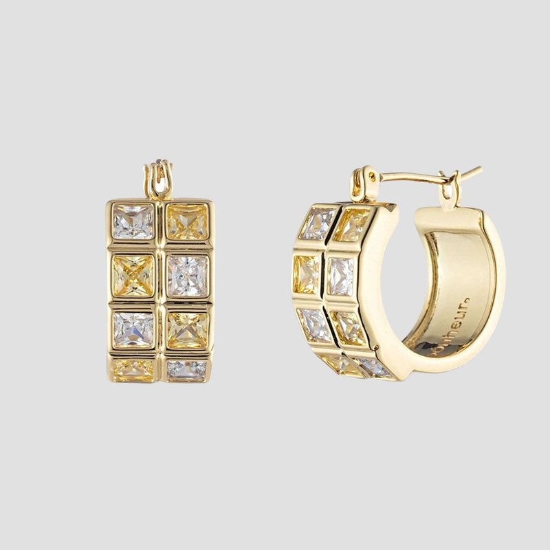 Shop Bonheur Jewelry Astor Chubby Huggie Hoop Earrings In Gold
