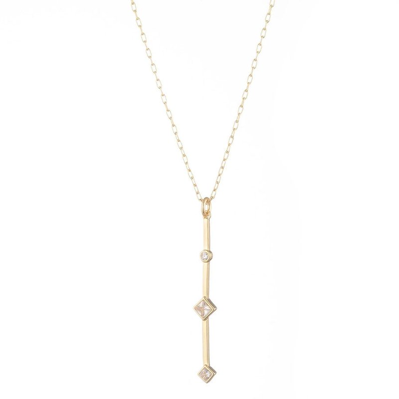 Bonheur Jewelry Clarice Gold Bar Pendant Necklace