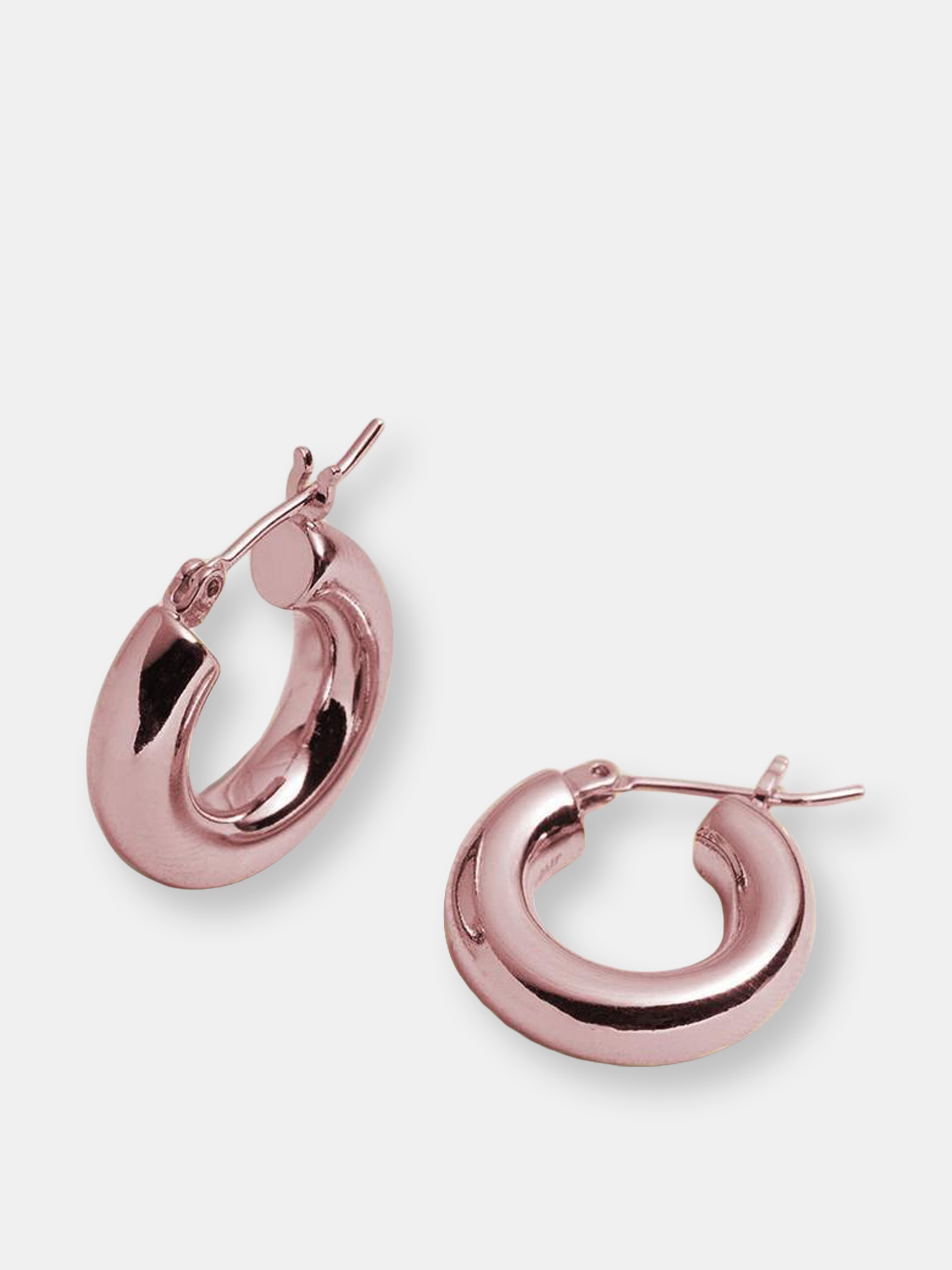 Bonheur Jewelry Holly Chunky Small Hoop Earrings In Pink
