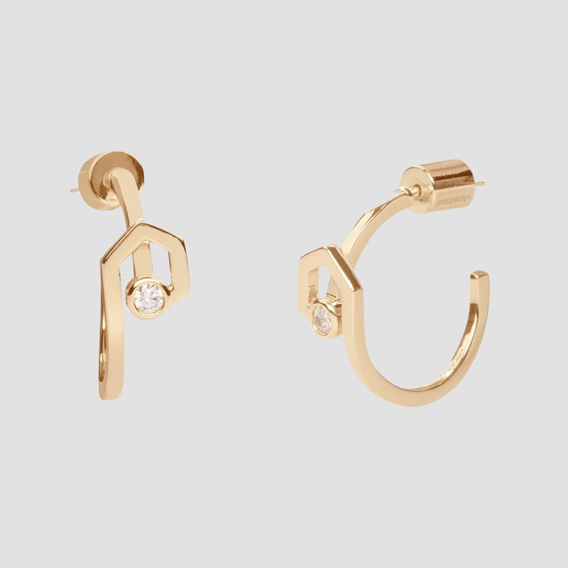 Bonheur Jewelry Julien Hoop Earrings In Gold