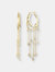 Juliette Hoop Earrings with Dangling Chains - Gold