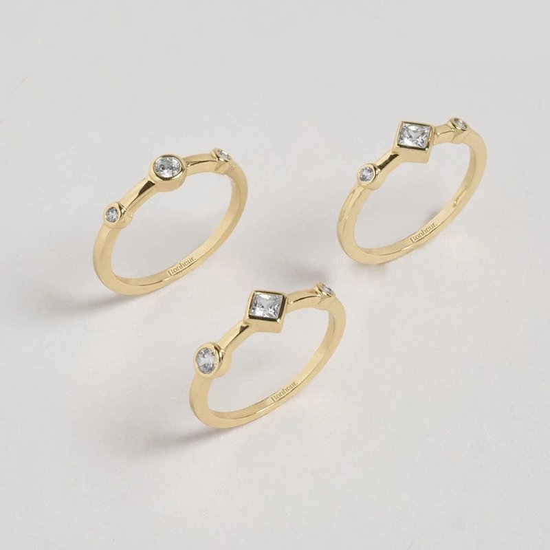 Shop Bonheur Jewelry Louise Stackable Gold Ring Set