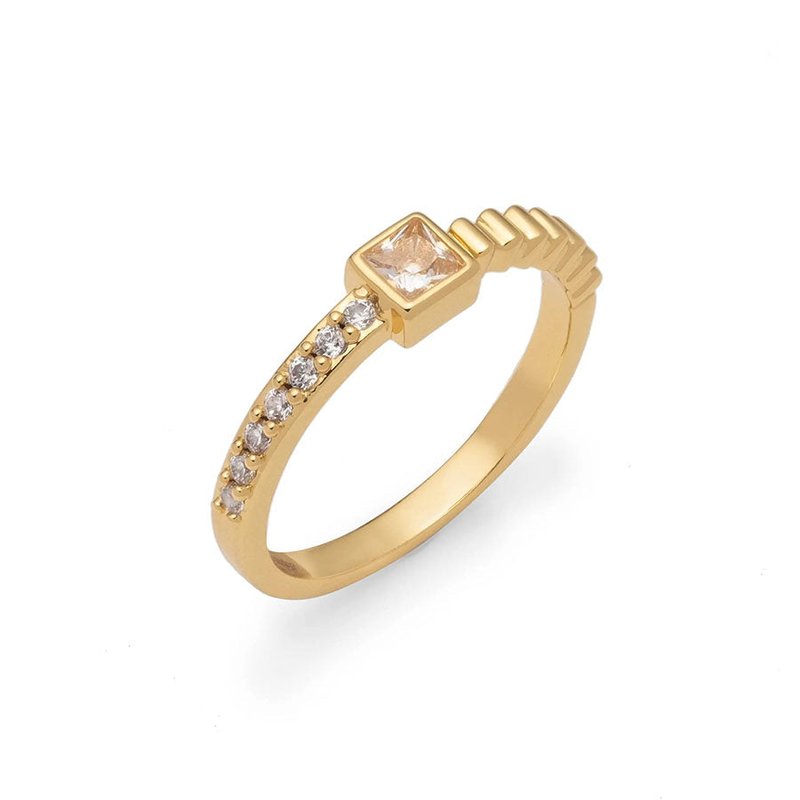 Shop Bonheur Jewelry Maud Ridge Ring In Gold