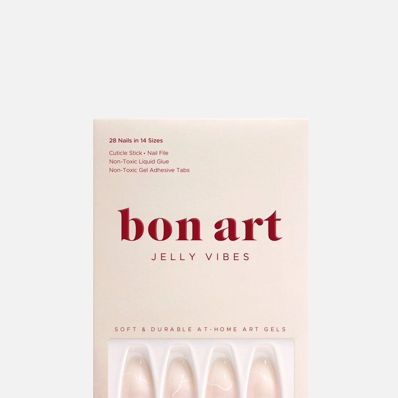 Bonmuz Cream Swirl | Soft & Durable Press-on Nails In White