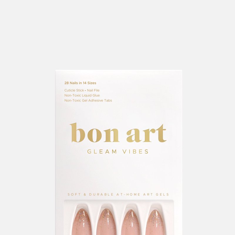 Bonmuz Golden Prosperity | Soft & Durable Press-on Nails In White