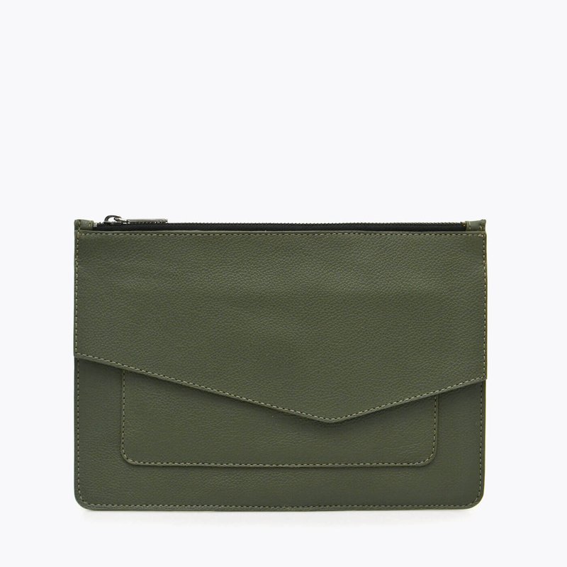 Botkier Cobble Hill Large Clutch In Green