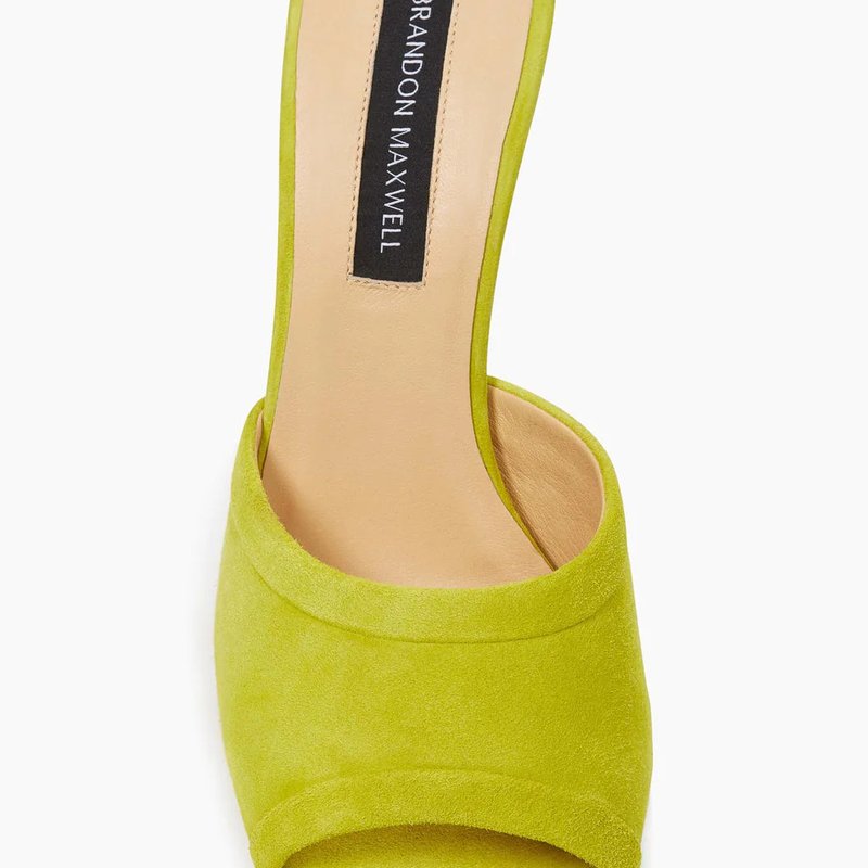 Brandon Maxwell The Suede Mules In Green