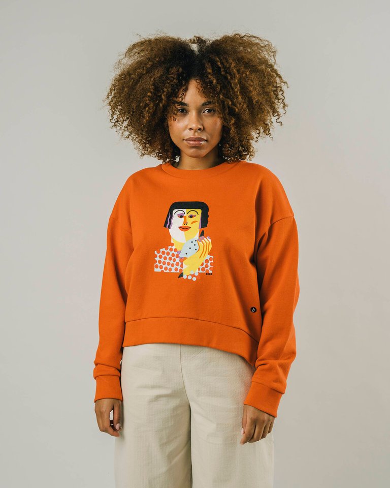 Roda Face Sweatshirt Chilli - Orange