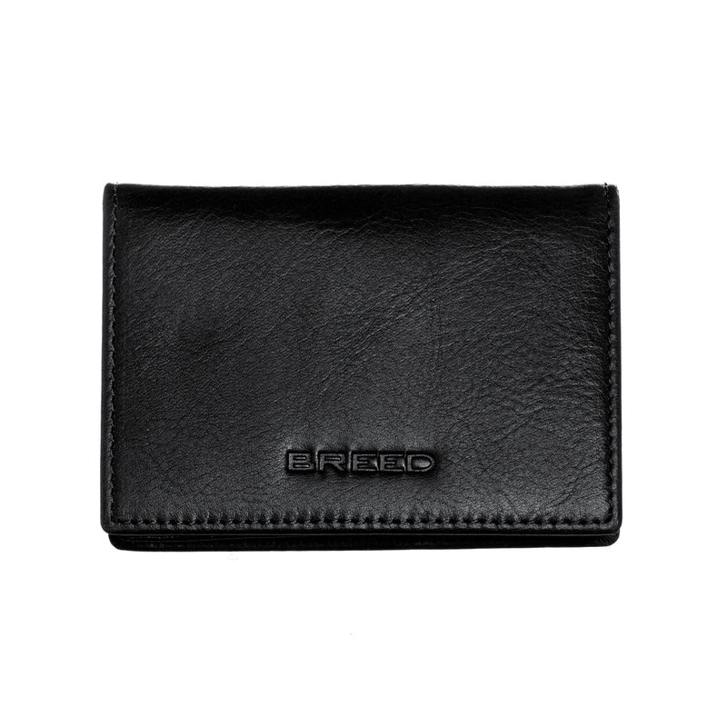 Breed Porter Genuine Leather Bi-fold Wallet In Black