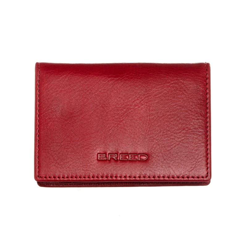 Breed Porter Genuine Leather Bi-fold Wallet In Red