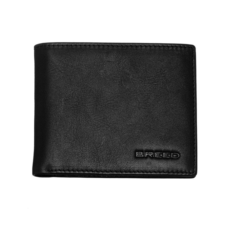 Breed Locke Genuine Leather Bi-fold Wallet In Black